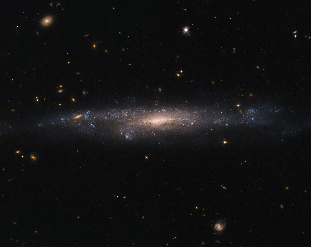 Hubble Sees Galaxy Hiding in the Night Sky